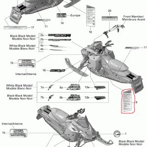 Abtibild avertizare securitate Ski Doo nr.9