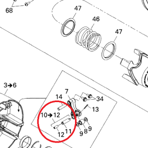 Bolt parghie variator fata Ski Doo Summit