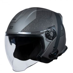 Casca moto semi-integrala cu ochelari