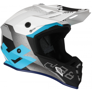 Casca motocross atv JUST1 J38 Korner, culoare albastru alb, marime XL, Just1 – ofertă, preț și specificații