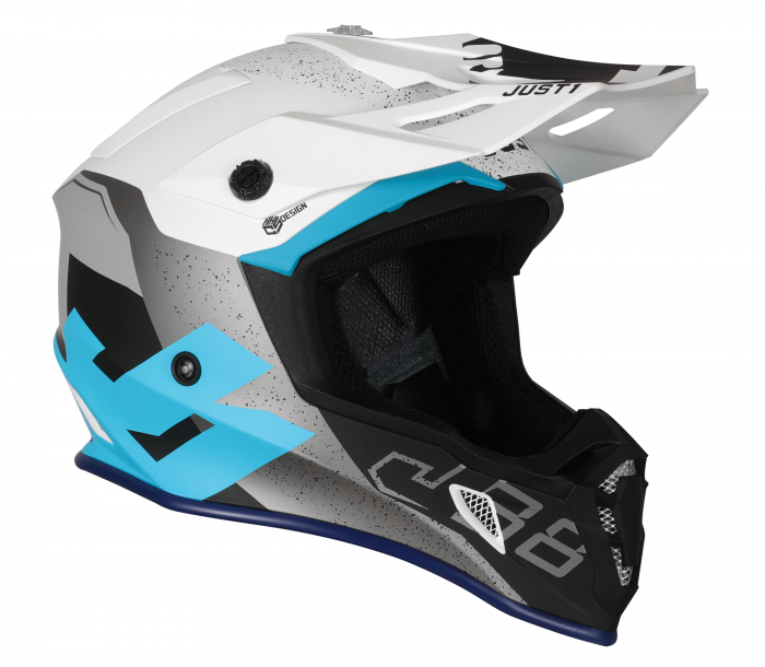 Casca motocross atv JUST1 J38 Korner, culoare albastru alb, marime XL, Just1 – ofertă, preț și specificații