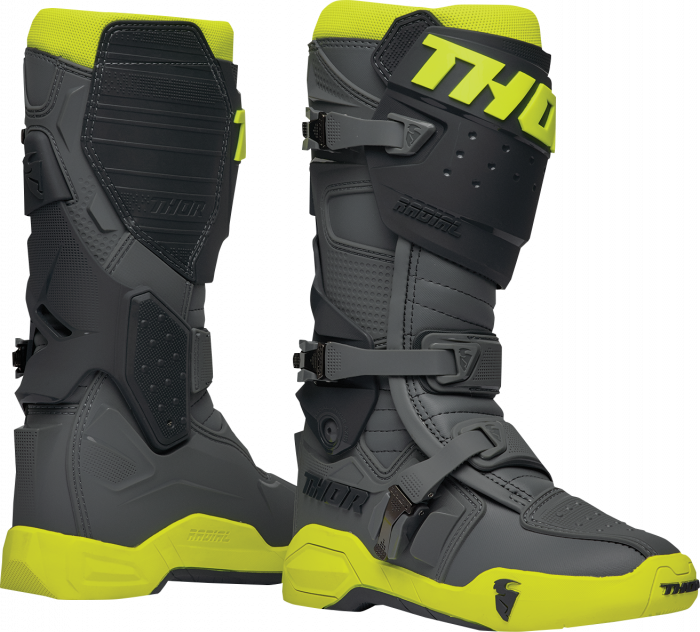 Cizme Atv Cross Thor Radial, culoare gri galben fluo, marime 51, Thor – ofertă, preț și specificații