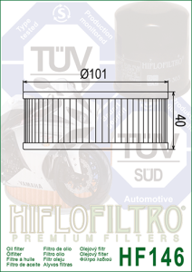 Filtru Ulei HF146 Hiflofiltro Yamaha 1J7-13440-90 1J7-13440-91 1J7-13441-10, HifloFiltro