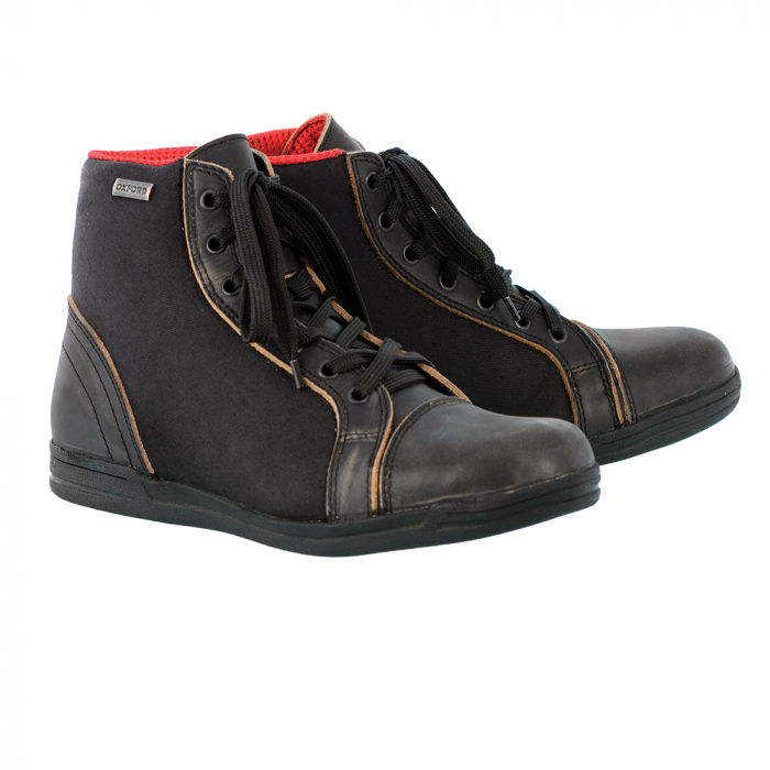 Ghete moto piele textil Oxford Jericho Stealth