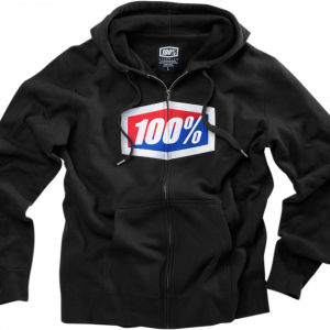 Hanorac 100% Official Black cu Fermoar marime M
