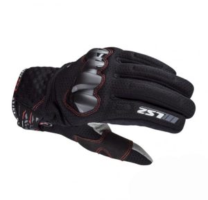 Manusi moto textil LS2 Chaki Man, culoare negru rosu, marime M, LS2