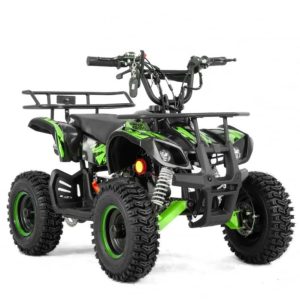 Mini atv XTR M7, roti 6 inch, 50cc, 2 timpi, pornire la buton, culoare negru verde, XTR – ofertă, preț și specificații