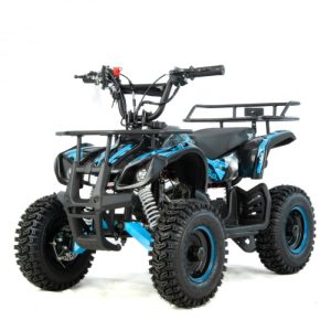 Mini atv XTR M7, roti 6 inch, 50cc, 2 timpi, pornire la sfoara, culoare negru albastru, XTR – ofertă, preț și specificații