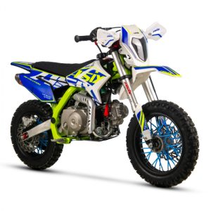 Motocicleta Enduro Cross Asix XB18, 70cc, 4T, roti 12 10 , pornire electromotor, culoare verde albastru, Asix – ofertă, preț și specificații