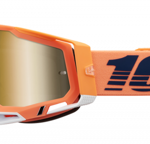 Ochelari cross atv 100% Racecraft 2 Coral, lentila oglinda, culoare rama coral, 100% – ofertă, preț și specificații