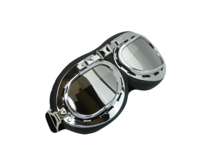 Ochelari motociclist rama cromata, model T01, WMX – ofertă, preț și specificații