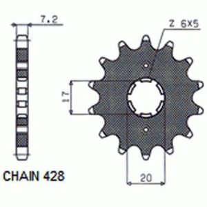 Pinion fata Honda CBR 125 250