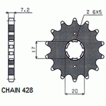 Pinion fata Honda CBR 125 250