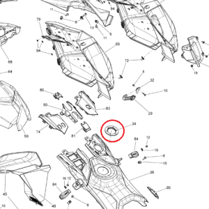 Piulita consola Ski-Doo Summit X 800RETEC XM-154