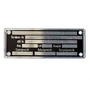 Placuta serie 80 x 30 mm