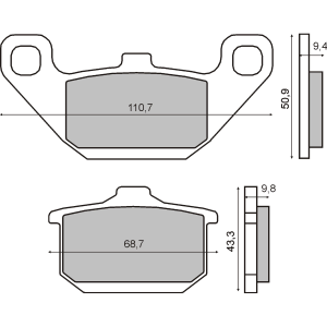 Placute frana Kawasaki VN 1500  96- 00