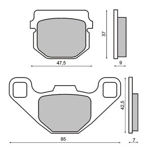 Placute frana Peugeot Buxi Spedfight