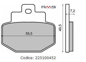 Placute frana (Sinter) Gilera DNA 00 Runner 125-200 97- 07 Vespa GT 125 03- 08