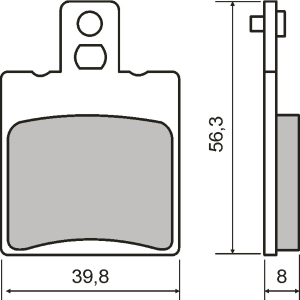 Placute frana Malaguti Ciak 125-150  00- 06  F18  00- 02  Leonardo 125-150  99