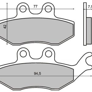 Placute frana Rieju NKD  04   Italjet Millenium 125-150 Jupiter 250
