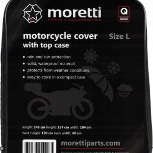 Prelata moto impermeabila, pentru motociclete cu top case, marime L, MMX – ofertă, preț și specificații