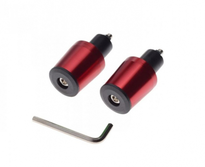 Set 2 capeti ghidon conici, pentru motociclete, culoare rosu, diametru guma 17.7mm, WMX – ofertă, preț și specificații