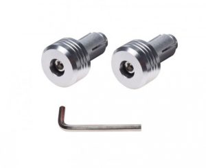 Set 2 capeti ghidon moto rotunzi, culoare argintiu, diametru 17,7 mm, WMX