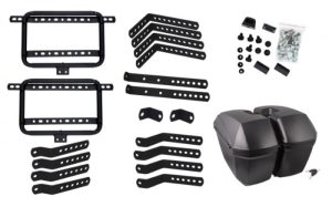 Set cutii laterale moto cu prinderi, MR-B66, 23l, culoare negru, MMX