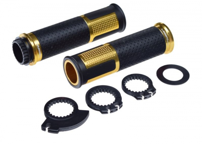 Set mansoane moto 654 Set mansoane moto 654, model universal, culoare negru auriu, WMX – ofertă, preț și specificații