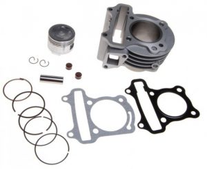 Set motor GY6-80cc, diametru 47mm, cilindru cu piston, segmenti, garnituri, WMX