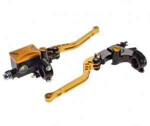 Set pompa frana + maneta ambreaj rabatabile, culoare galben, WMX