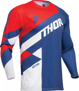 Tricou atv cross Thor Sector Checker, culoare bleumarin rosu, marime 3XL, Thor