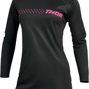 Tricou dama atv cross Thor Sector Minimal, culoare negru roz, marime XS, Thor – ofertă, preț și specificații