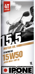 Ulei moto 4T Ipone 15.5 (15W50) Sintetic - JASO MA2 - API SL