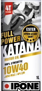 Ulei moto 4T Ipone Full Power Katana 10W40 100% Sintetic ESTER - JASO MA2 - API SM